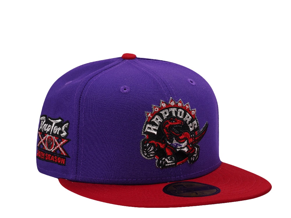 New Era Toronto Raptors 20th Anniversary Purple Two Tone Edition 59Fifty Fitted Cap