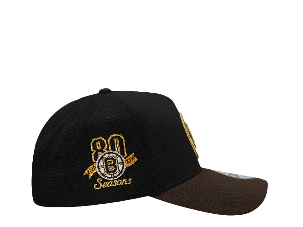 New Era Boston Bruins 80 Seasons Black Two Tone Edition 9Forty A Frame Snapback Cap