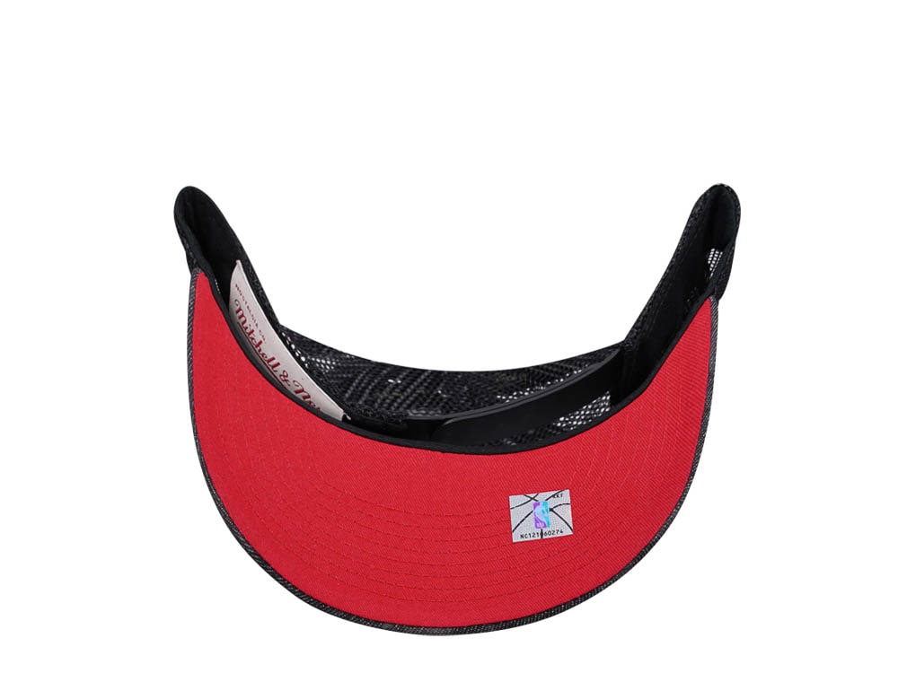 Mitchell & Ness Atlanta Hawks Burnt Ends Black Trucker Snapback Cap