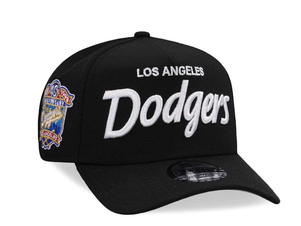 New Era Los Angeles Dodgers 40th Anniversary Black Script Edition 9Forty A Frame Snapback Cap
