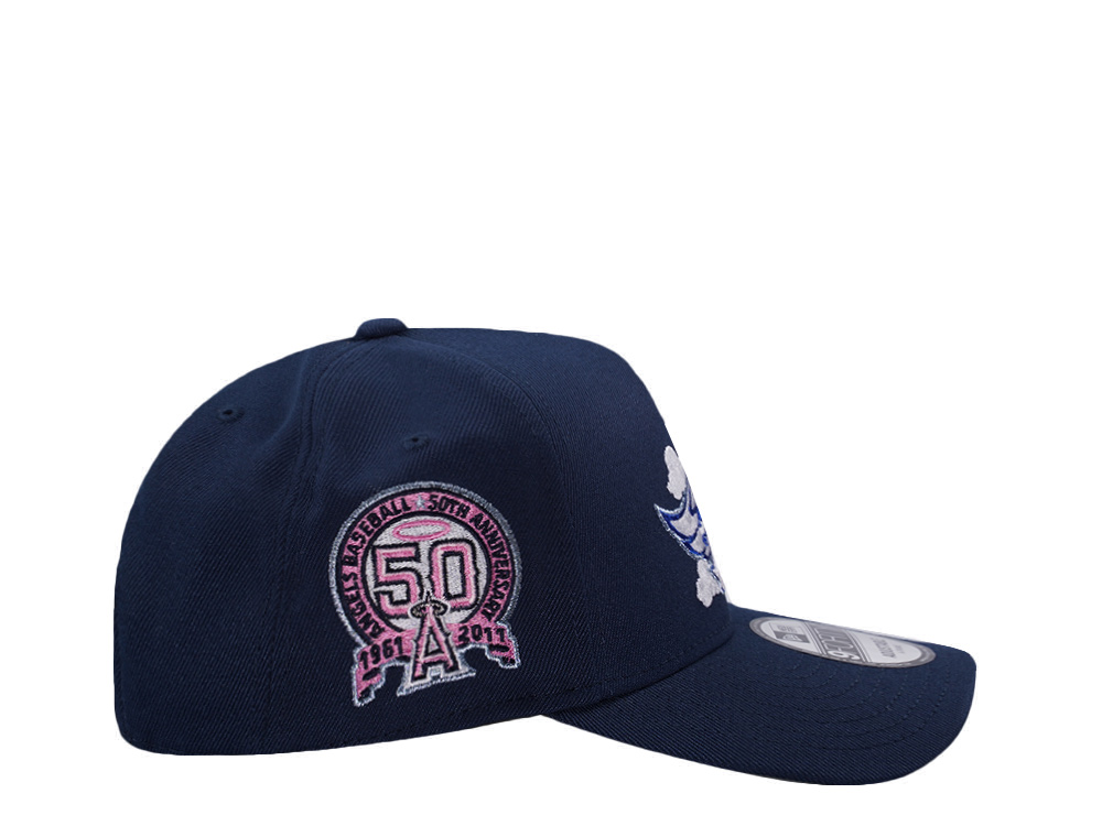 New Era Anaheim Angels 50th Anniversary Ocean Blue Prime Edition 9Forty A Frame Snapback Cap
