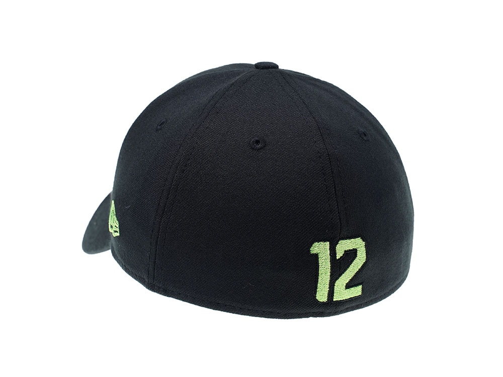New Era Seattle Seahawks Curved Black Editon 39Thirty Stretch Cap