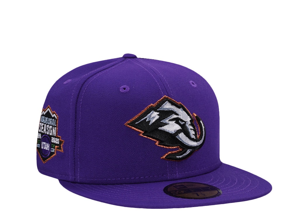 New Era Utah Mammoth Inaugural Season 2024 Purple Prime Edition 59Fifty Fitted Cap