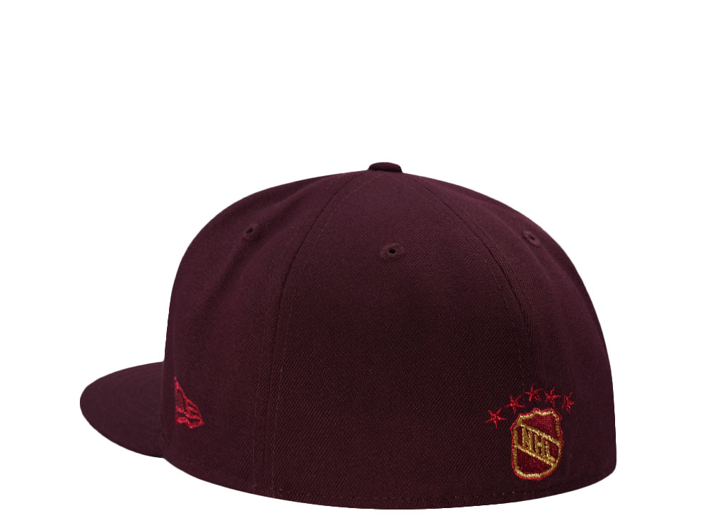 New Era Toronto Maple Leafs 50th Anniversary Maroon Throwback Edition 59Fifty Fitted Cap