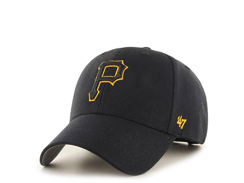 47Brand Pittsburgh Pirates Black and Yellow Classic Strapback Cap