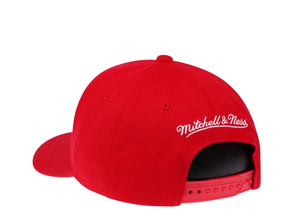 Mitchell & Ness Houston Rockets Team Ground Red Line Solid Flex Snapback Cap