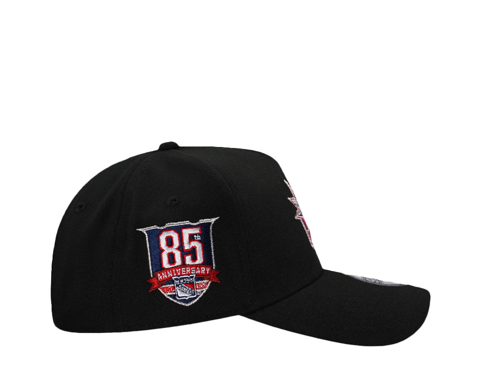 New Era New York Rangers 85th Anniversary Black Prime Edition 9Forty A Frame Snapback Cap