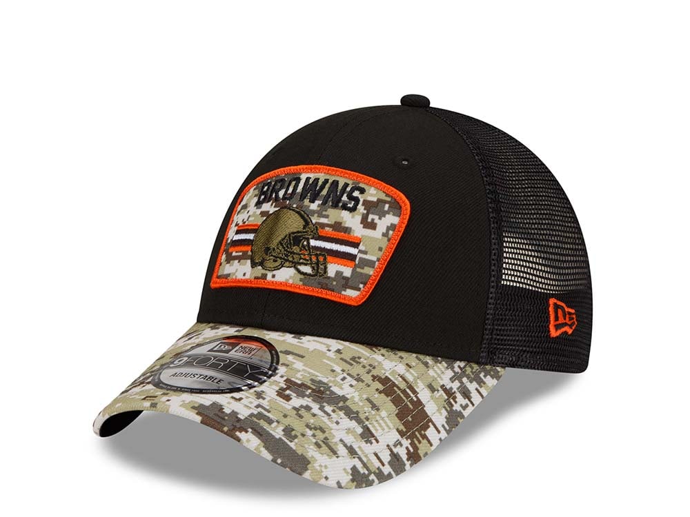 New Era Cleveland Browns Salute to Service 21 9Forty Trucker Snapback Cap