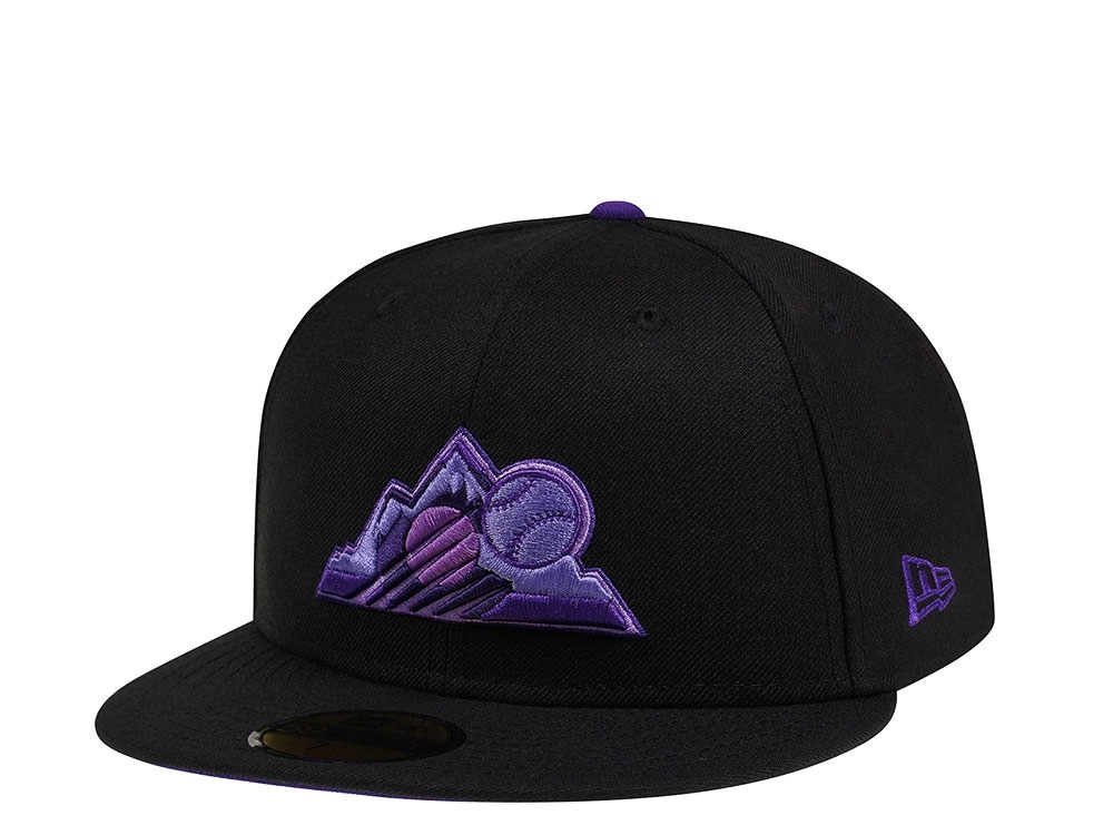 New Era Colorado Rockies Batting Practice Black and Purple Edition 59Fifty Fitted Cap