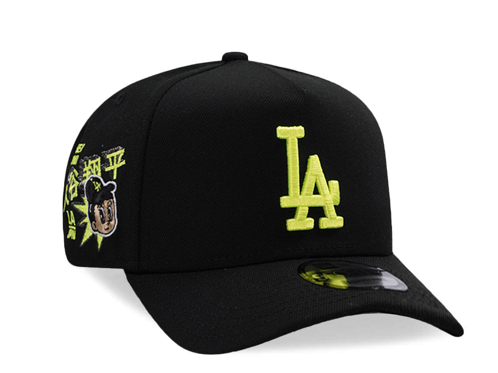 New Era Los Angeles Dodgers Ohtani Neon Yellow Black Prime Edition 9Forty A Frame Snapback Cap