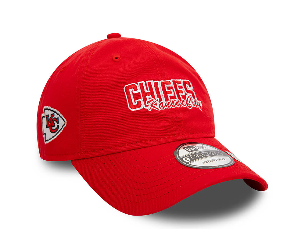 New Era Kansas City Chiefs NFL Script Red 9Twenty Strapback Cap
