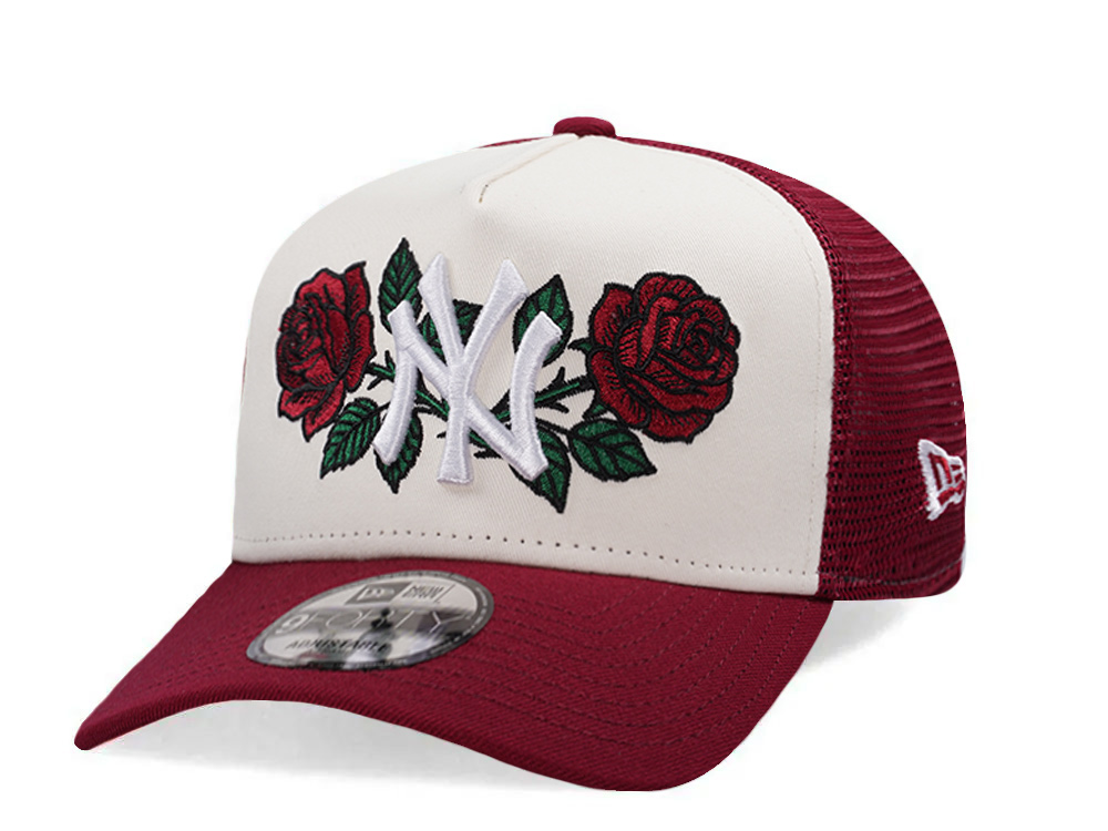 New Era New York Yankees Rose Chrome Two Tone Edition 9Forty A Frame Trucker Snapback Cap
