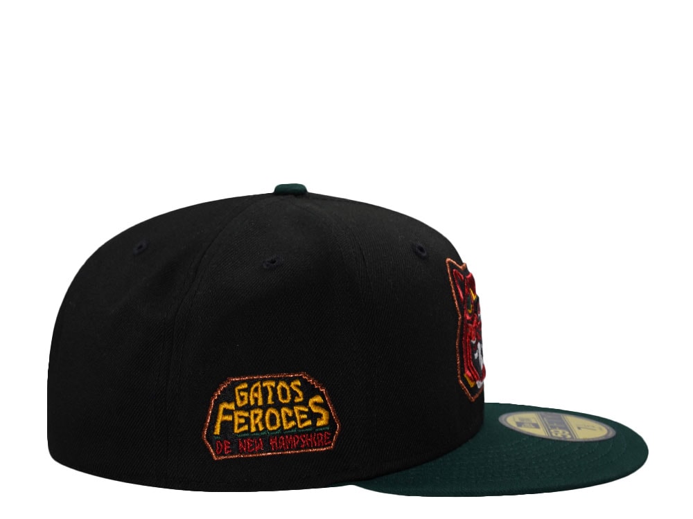 New Era New Hampshire Fisher Cats Gatos Feroces Black Two Tone Edition 59Fifty Fitted Cap