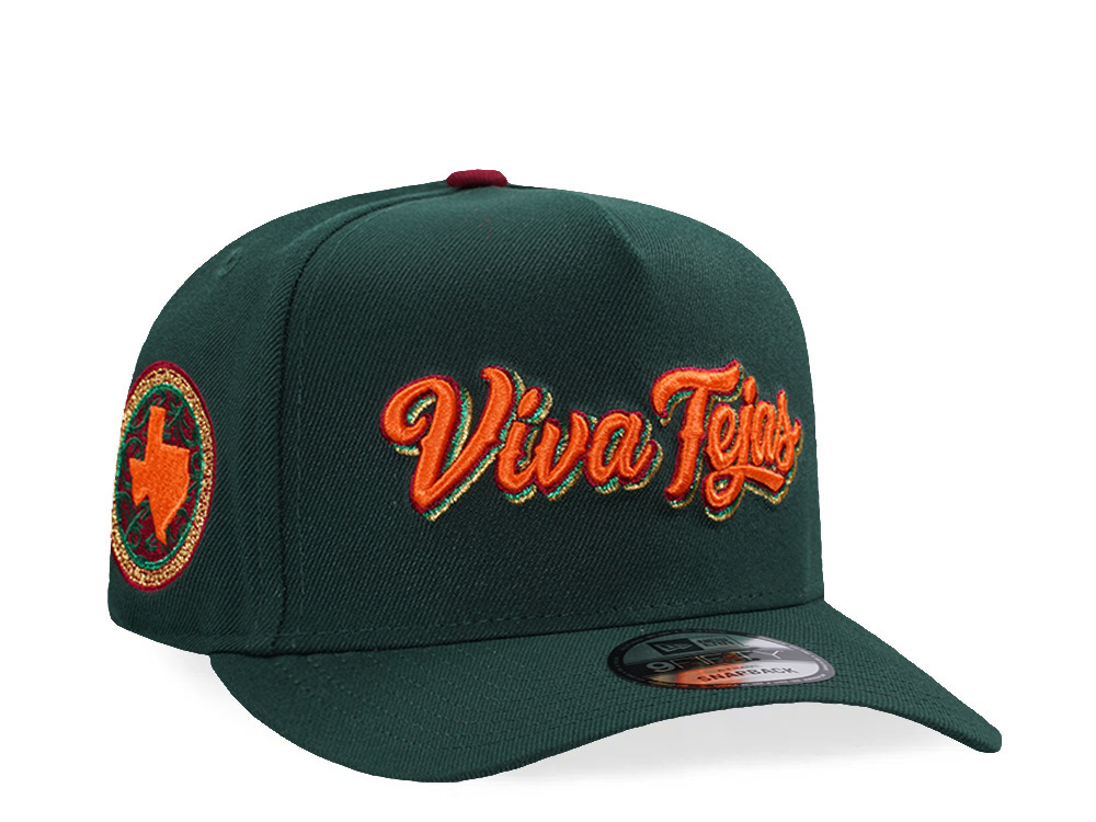 New Era Texas Rangers City Connect Dark Green Prime Edition 9Fifty A Frame Snapback Cap