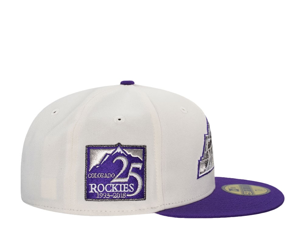 New Era Colorado Rockies 25th Anniversary Bricks Chrome Two Tone Edition 59Fifty Fitted Cap