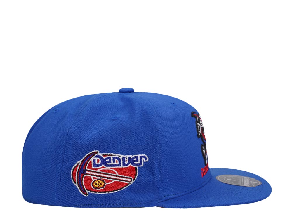 Mitchell & Ness Denver Nuggets Logo History Hardwood Classic Dynasty Fitted Cap