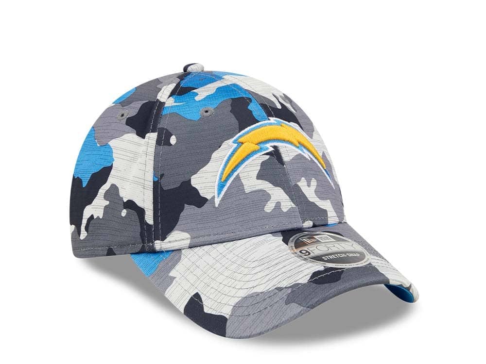New Era Los Angeles Chargers NFL Training Camp 22 Camo 9Forty Stretch Snapback Cap