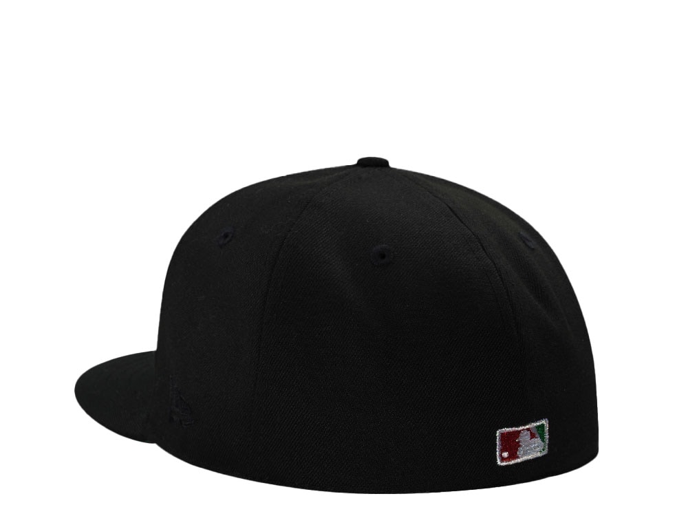 New Era Los Angeles Dodgers World Series 2025 Champions Flame Rose Black Edition 59Fifty Fitted Cap