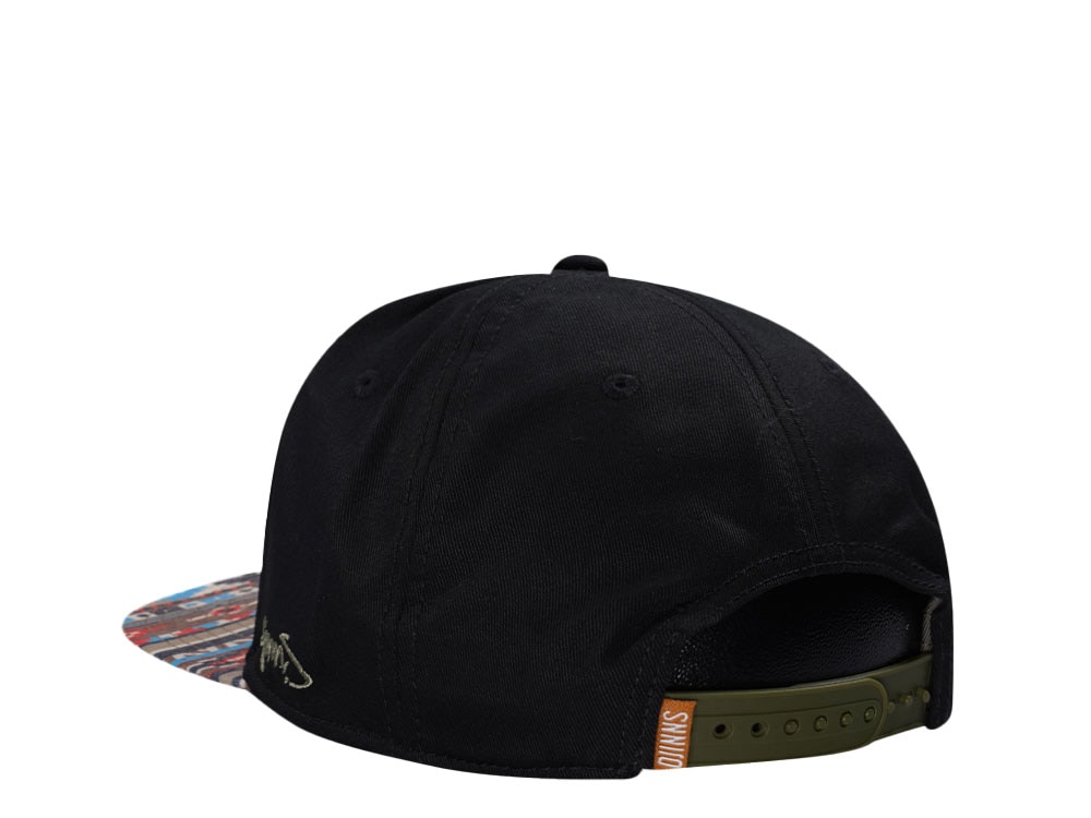 Djinns Aztec Black 6 Panel Snapback Cap