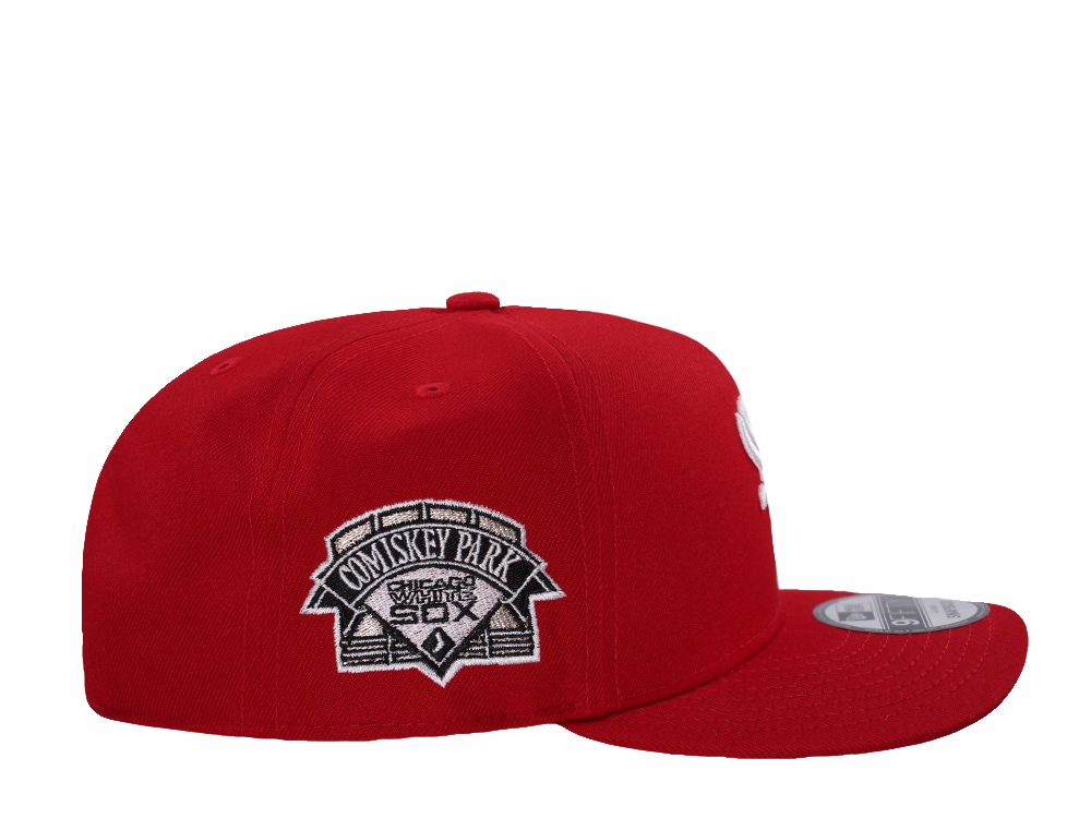 New Era Chicago White Sox Comiskey Park Scarlet Prime Edition 9Fifty A Frame Snapback Cap