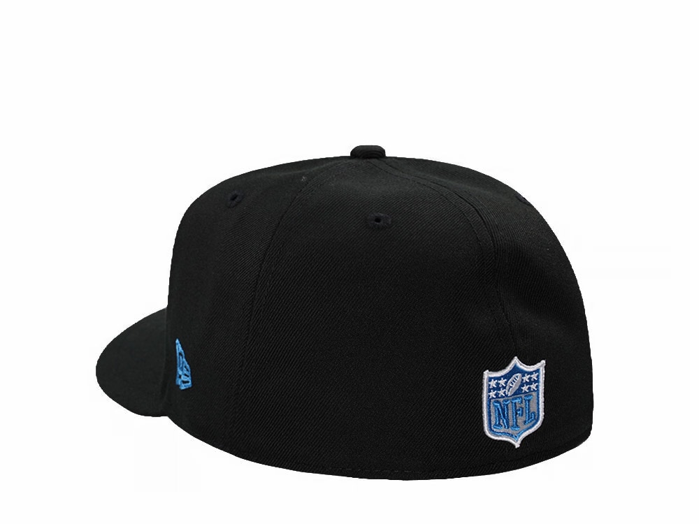 New Era Detroit Lions Black Classic Edition Pre Curved 59Fifty Fitted Cap