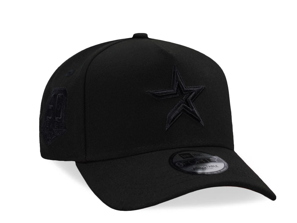 New Era Houston Astros 60th Anniversary Black Out Red Edition 9Forty A Frame Snapback Cap