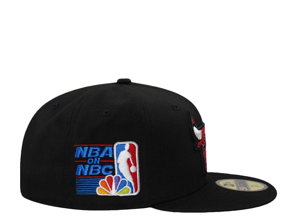 New Era Chicago Bulls NBA on NBC Black Throwback Edition 59Fifty Fitted Cap