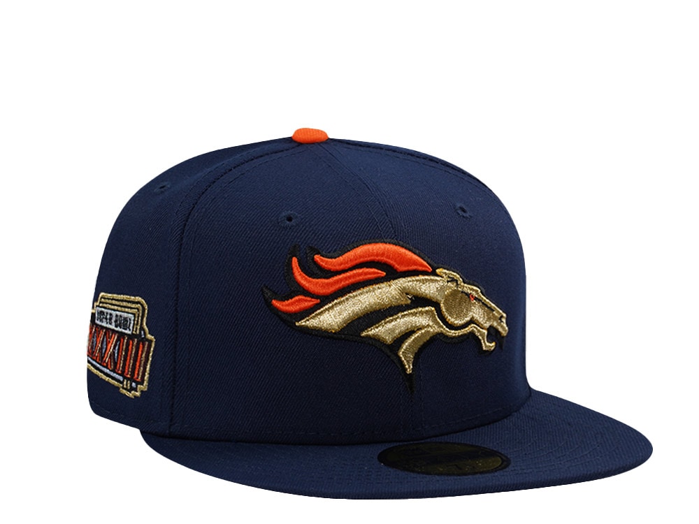 New Era Denver Broncos Super Bowl XXXIII Ocean Blue Prime Edition 59Fifty Fitted Cap