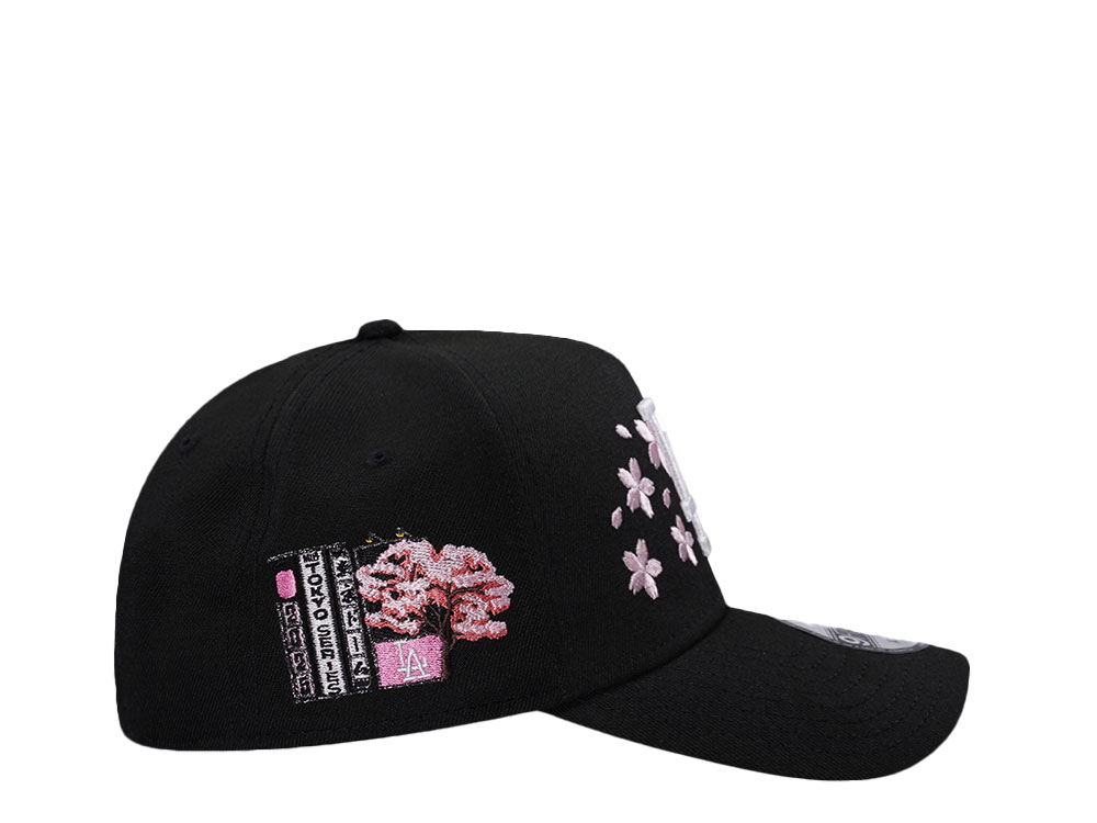 New Era Los Angeles Dodgers Tokyo Series Cherry Blossom Black Pink Edition 9Forty A Frame Snapback Cap