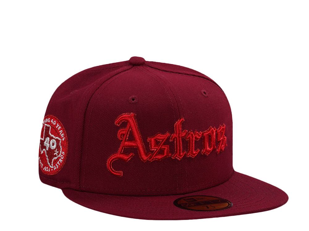 New Era Houston Astros 40th Anniversary Script Red Prime Edition 59Fifty Fitted Cap