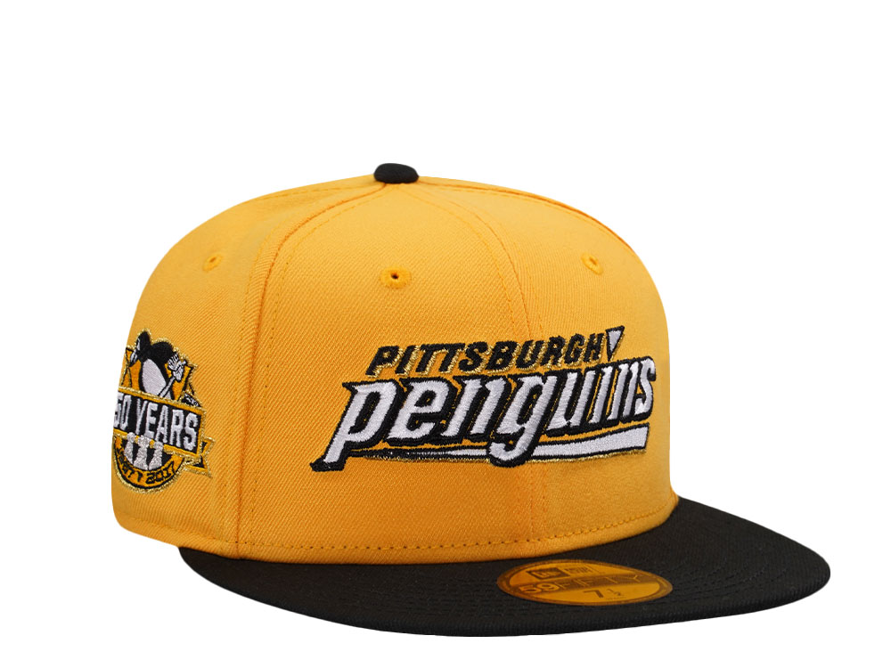 New Era Pittsburgh Penguins 50th Anniversary Two Tone Throwback Edition 59Fifty Fitted Cap