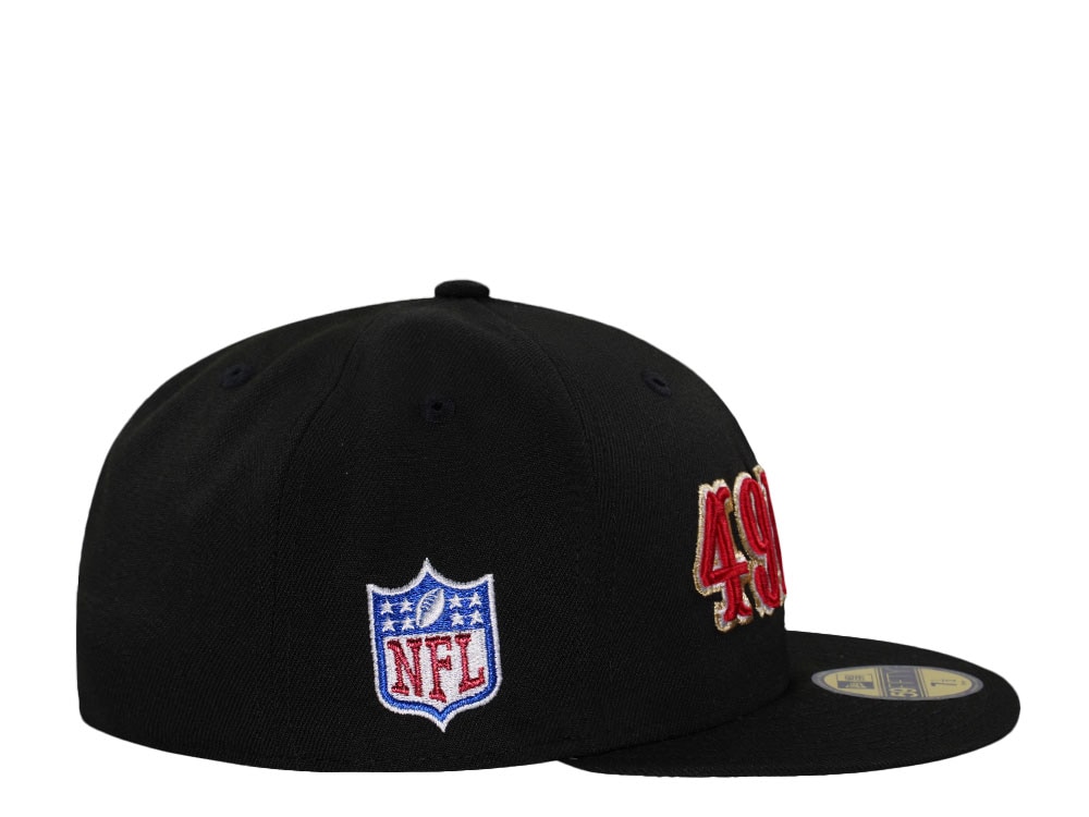 New Era San Francisco 49ers Black Throwback Prime Edition 59Fifty Fitted Cap