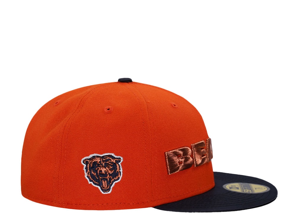 New Era Chicago Bears Orange Satin Brim Edition 59Fifty Fitted Cap