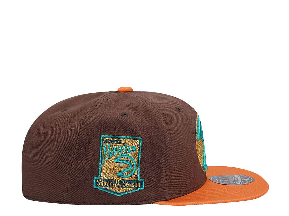 Mitchell & Ness Atlanta Hawks 25th Anniversary Copper Top Hardwood Classic Dynasty Fitted Cap