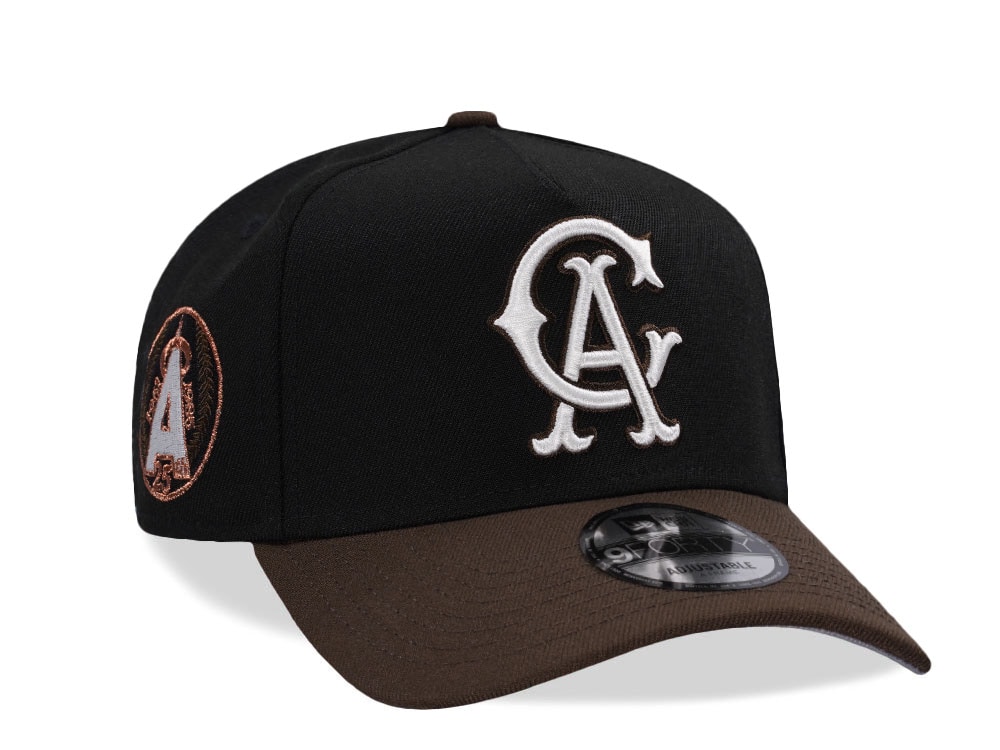 New Era California Angels 25th Anniversary Walnut Two Tone Edition 9Forty A Frame Snapback Cap