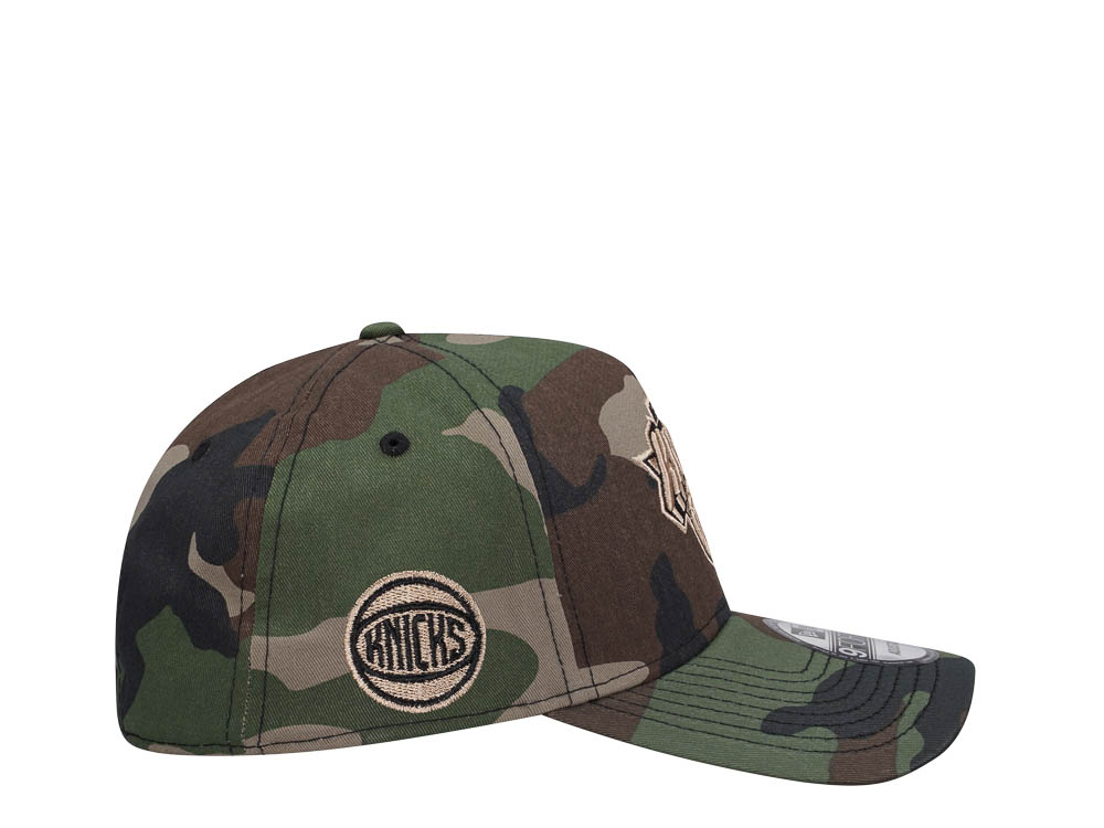 New Era New York Knicks C Dub Camo 9Forty A Frame Snapback Cap