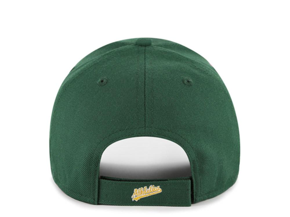 47 Brand Oakland Athletics Ballpark Script Green Edition MVP Strapback Cap