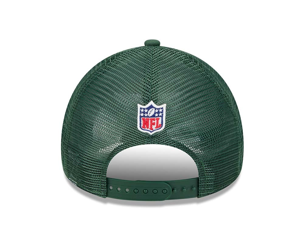 New Era Green Bay Packers Sideline 2024 9Forty A Frame Trucker Snapback Cap