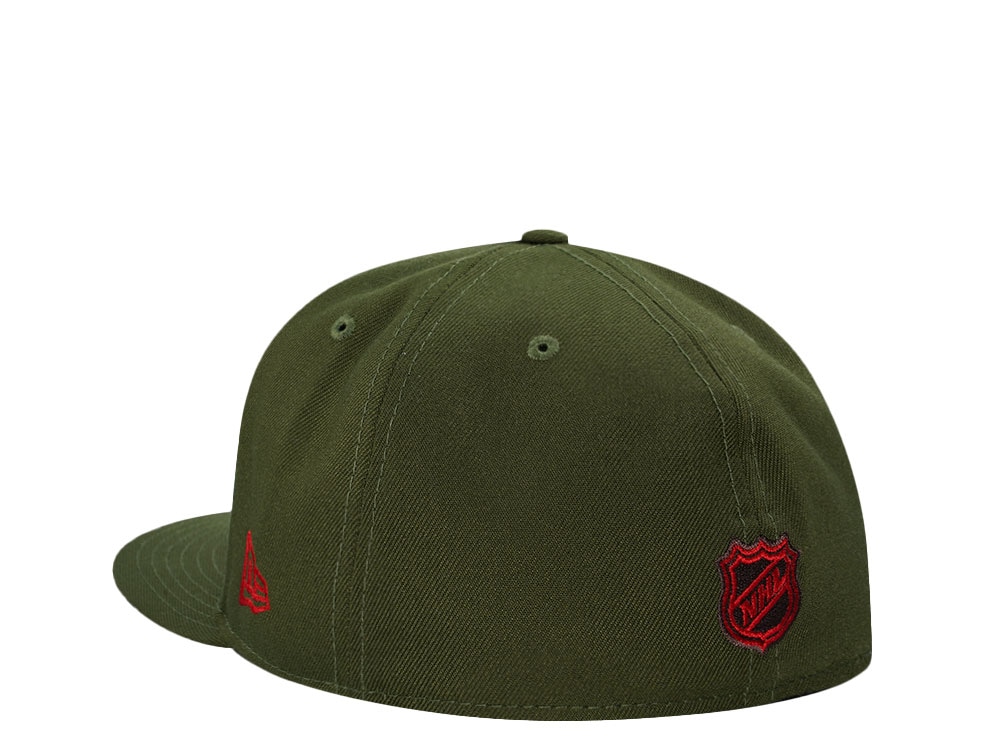 New Era Anaheim Ducks 30th Anniversary Horror Pack Rifle Green Edition 59Fifty Fitted Cap