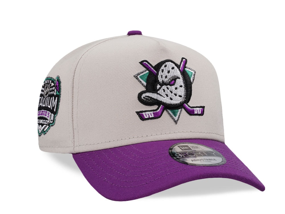 New Era Anaheim Ducks Stadium Series 2014 Stone Grape Two Tone Edition 9Forty A Frame Snapback Cap