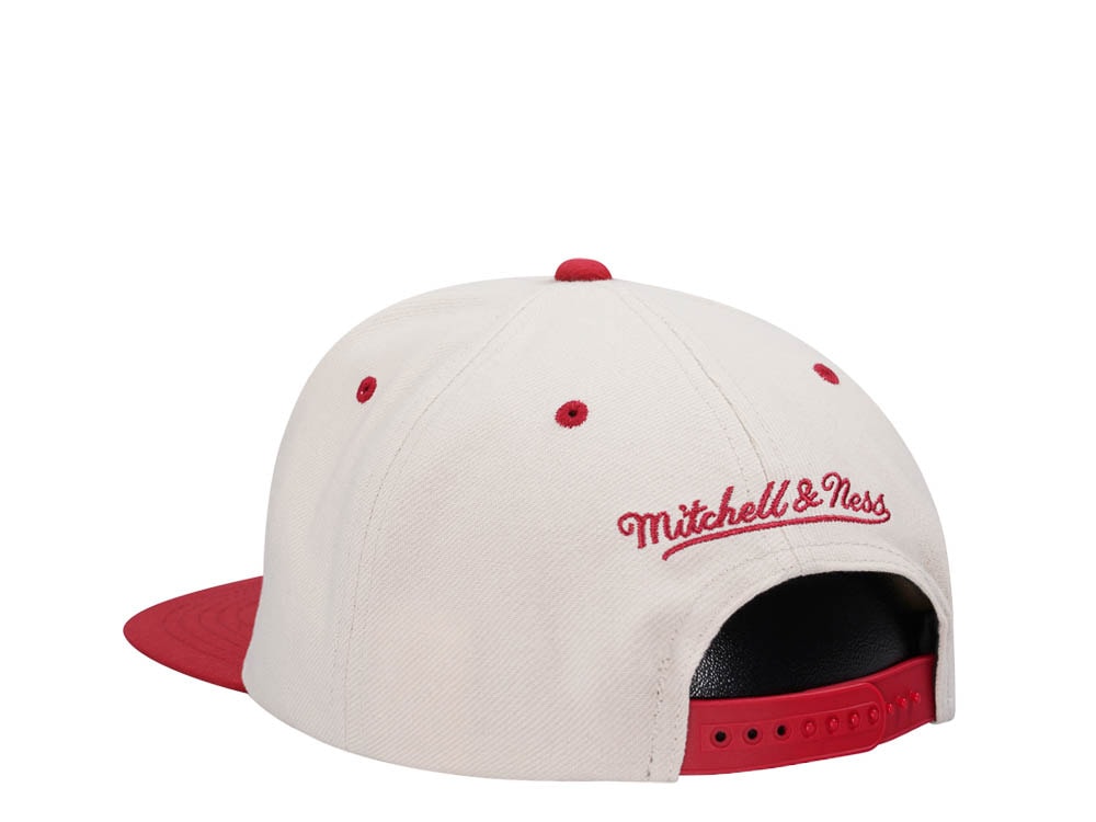 Mitchell & Ness Miami Heat Sail Off White Two Tone Snapback Cap