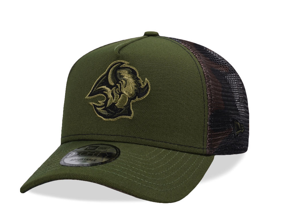 New Era Buffalo Sabres Rifle Camo Trucker Edition 9Forty A Frame Snapback Cap