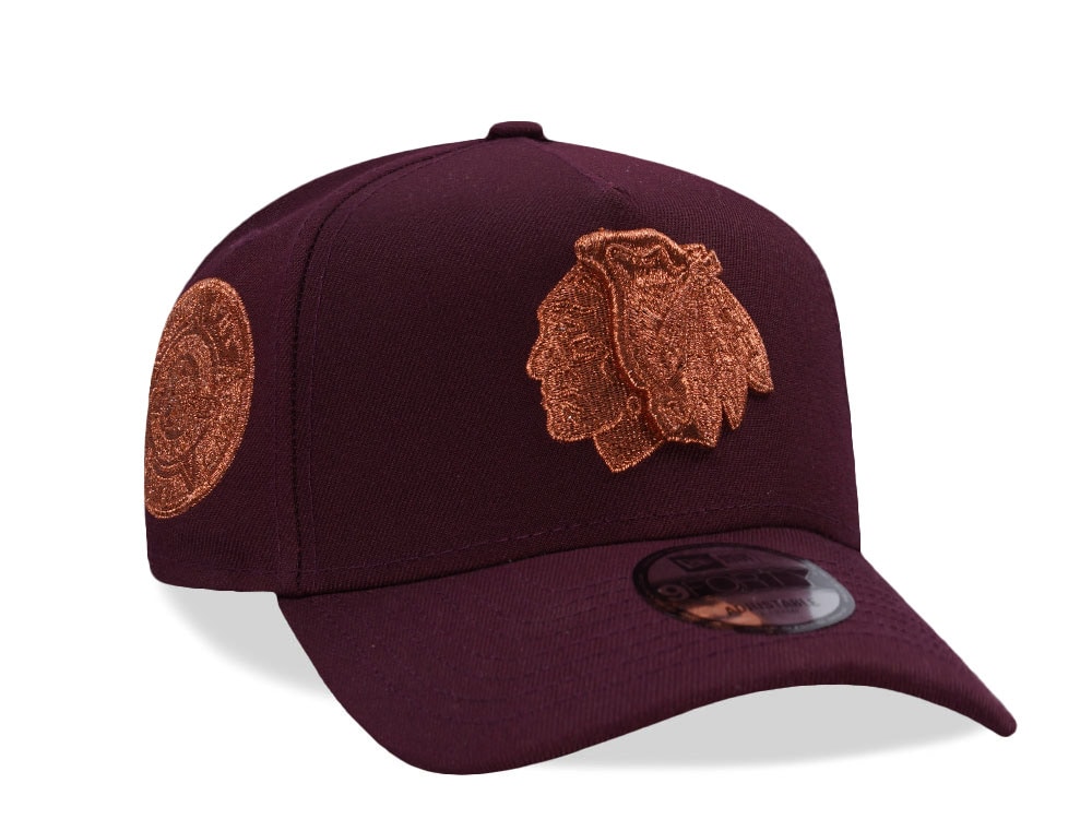 New Era Chicago Blackhawks All Star Game 1991 Black Maroon Prime 9Forty A Frame Snapback Cap