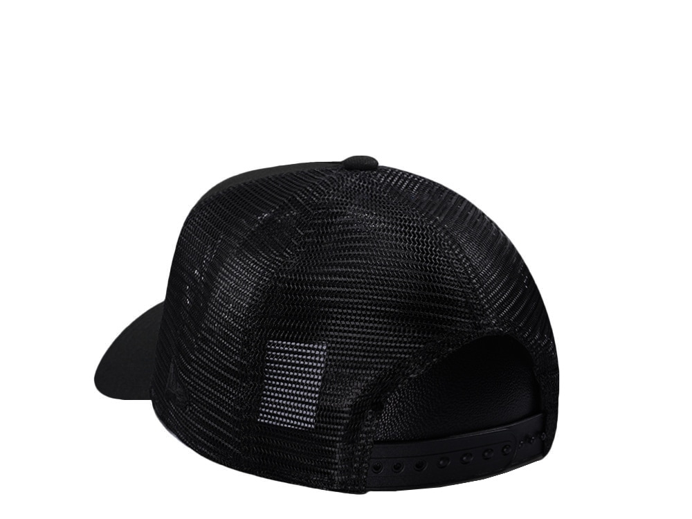 New Era Atlanta Braves Black On Black Edition 9Forty A Frame Trucker Snapback Cap