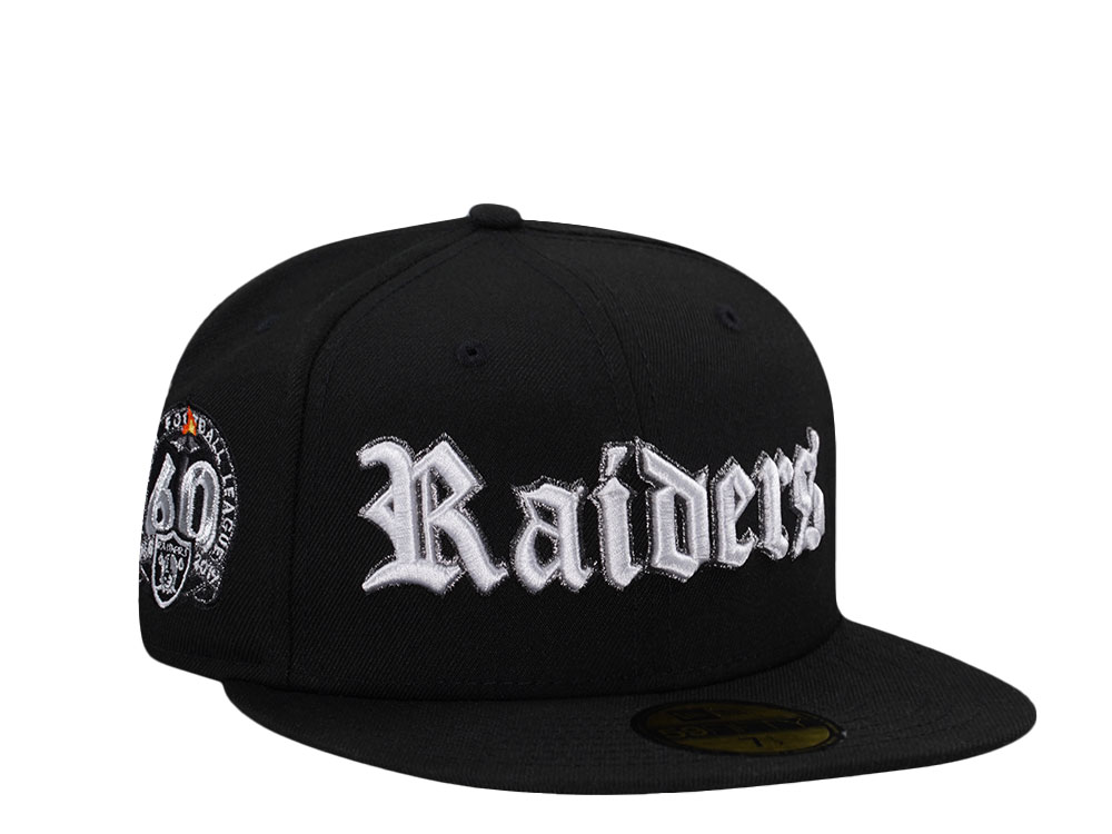 New Era Las Vegas Raiders 60th Anniversary Script Prime Edition 59Fifty Fitted Cap