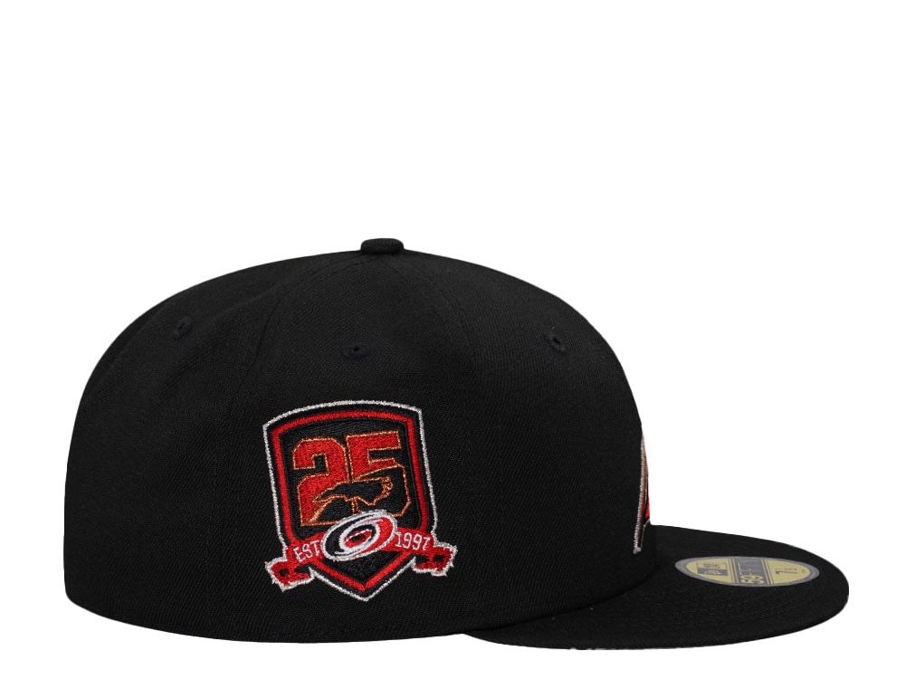 New Era Carolina Hurricanes 25th Anniversary Black Prime Edition 59Fifty Fitted Cap