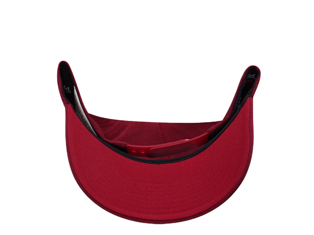 Mitchell & Ness Pinscript Maroon Classic Red Stretch Snapback Cap