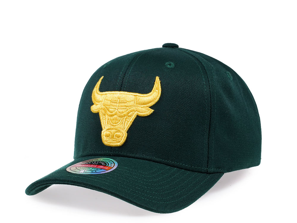 Mitchell & Ness Chicago Bulls Green Lime Red Line Flex Snapback Cap