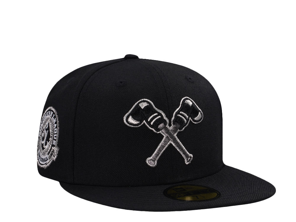 New Era Montgomery Gray Sox Southern League Black Prime Wool Edition 59Fifty Fitted Cap