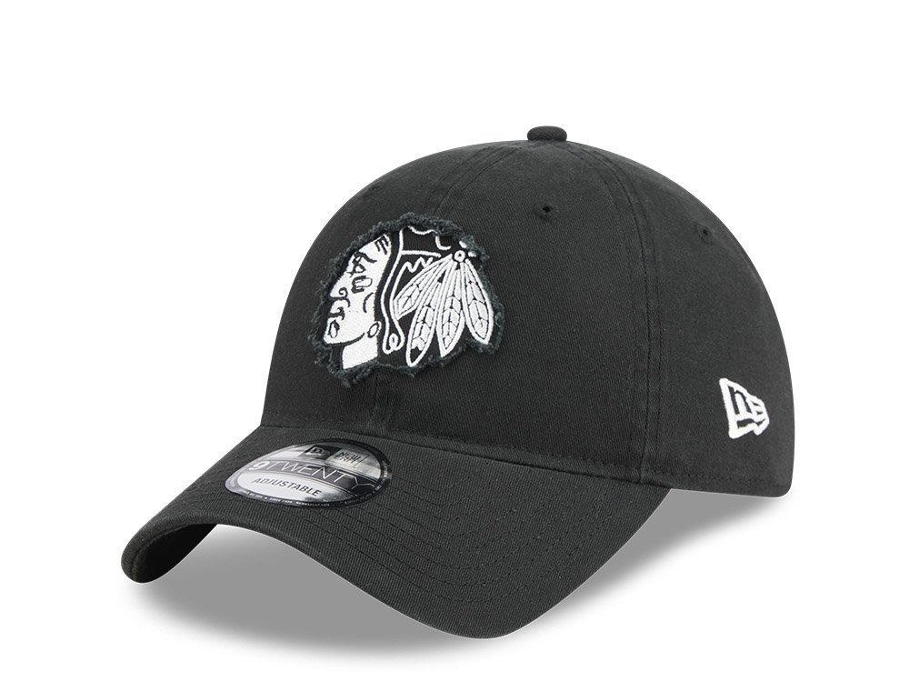 New Era Chicago Blackhawks Stamp Black 9Twenty Snapback Cap